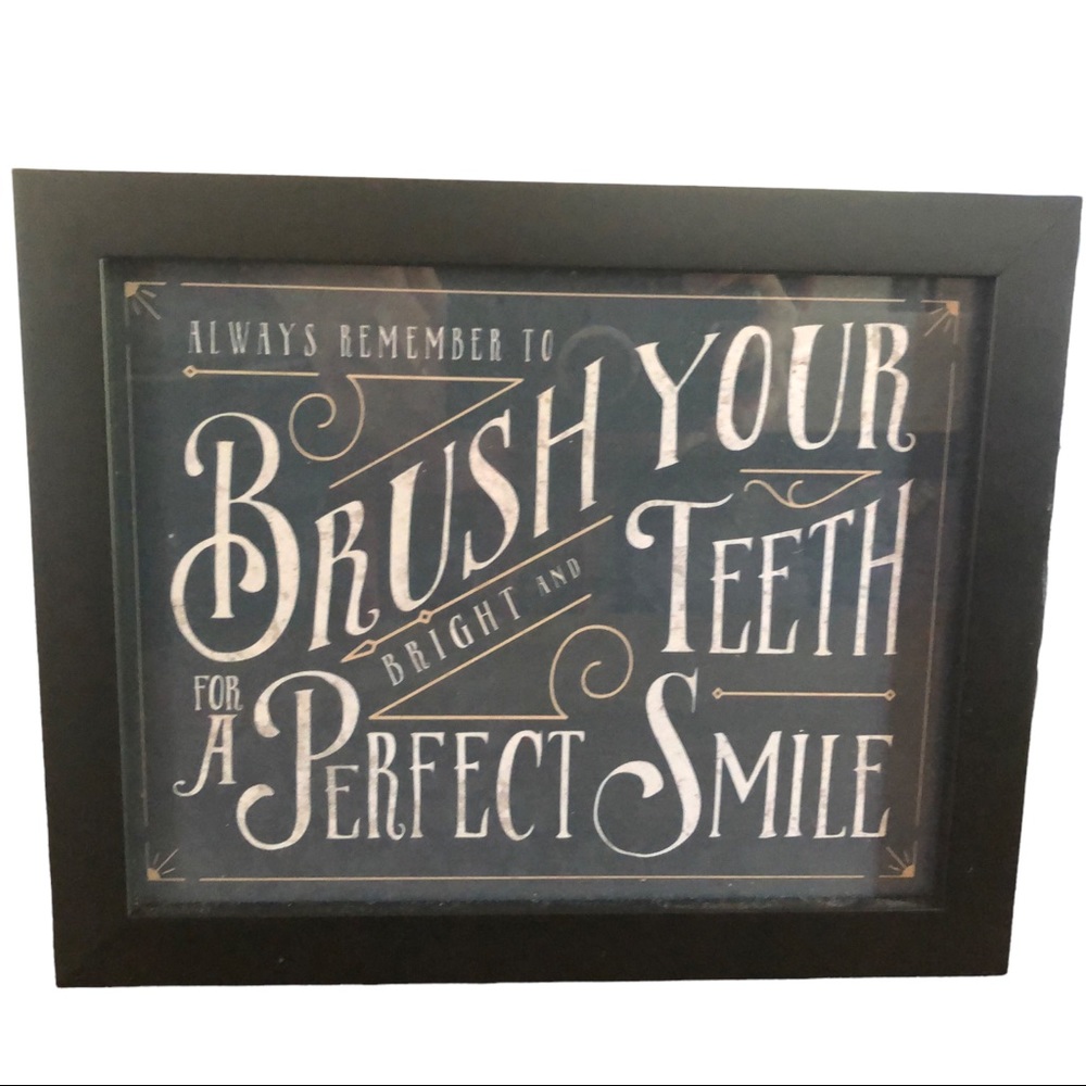 Always Brush Your Teeth framed picture